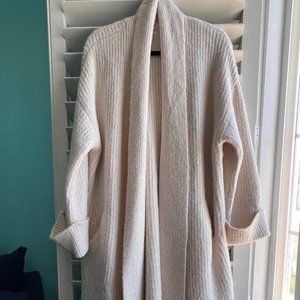 MNG Long Ivory Sweater Coat